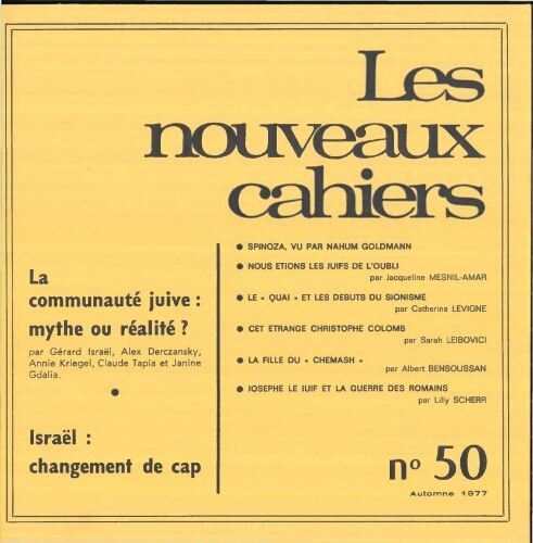 Les Nouveaux Cahiers N°050 (Automne 1977)